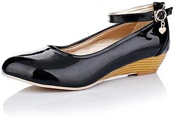 Donna punta mulo scarpe con catene, Scarpe basse dorate, Primavera