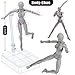 Yookeer Body Set, Drawing Action Figures Female and Male PVC Drawing Doll Human Model Manikin Art Mannequin Figures with Joints for Artists (Gray)