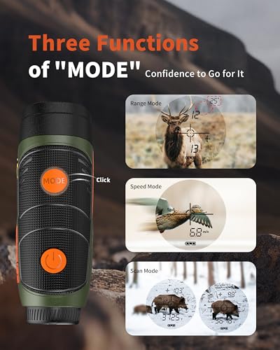 AOFAR HX1000 Range Finder for Hunting Archery, 1000 Yards with Angle and Horizontal Distance, Shooting Rangefinder for Rifle. Range, Scan, Speed Mode for hunter. Waterproof - Image 5