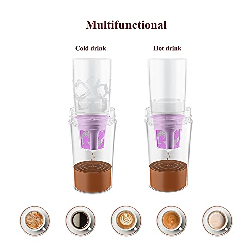 Funwaretech Portable Travel Pour Over Coffee Maker,Ice Cold Brew Drip