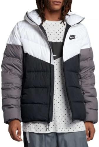 Amazon Nike ナイキ メンズサイズ Nike Windrunnerフード付き防寒ダウンジャケット White Black Black Black アウター トップス ストリート S 日本サイズm 並行輸入品 ベビー マタニティ ベビー マタニティ 通販