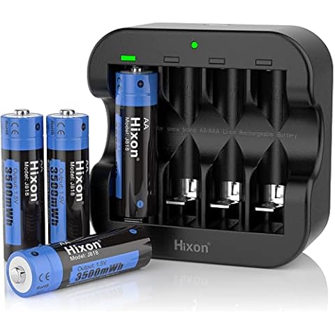 Batería AA Recargable Hixon 1,5V 4 Paquetes con Cargador Tipo C Cover