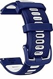 Desingel, Cinturino per Garmin Vivoactive 4/Forrerunner 255/Forerunner 265/Venu 2, 22mm Cinturino di Ricambio in Silicone per Huawei Watch GT2/Forerunner 255 Music/Gear S3 (Blu/Bianco)