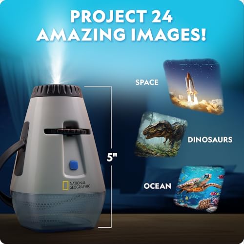 National Geographic Kids Lantern & Image Projector - Project 24 Dinosaur, Space & Animal Images - Glow-in-The-Dark Lens Perfect for Bedroom or Camping, Projector for Bedroom, Night Light - Image 2
