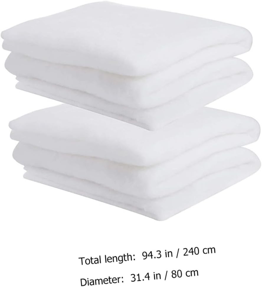 Tofficu 2pcs Artificial Snow Roll Christmas Snow Blanket Faux Decor for Holiday Village Display and Winter Party Backdrop White Simulated Cover for Indoor Outdoor Seasonal Decoration