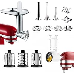 Accesorio Picadora Kitchenaid Accesorios de Picadora de carne y cortador de verduras para KitchenAid Robot Pastelero, incluye un accesorio para picadora de carne y un juego de cortador de verduras, COFUN KitchenAid Accesorios