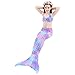 GALLDEALS Mermaid for Swimming Girls Swimsuit Princess Bikini Set Bathing Suit Swimmable Costume (No Monofin)