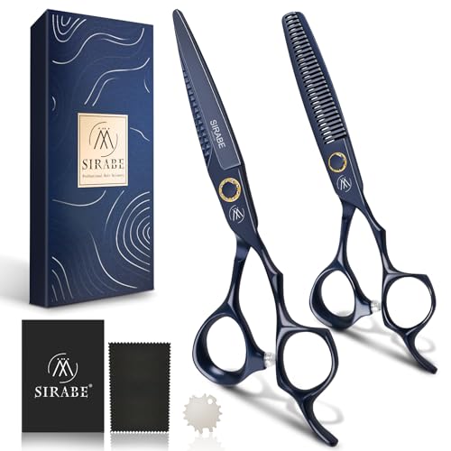 Sirabe Professional Hair Cutting Scissors Kit, Japanese High Carbon 440C