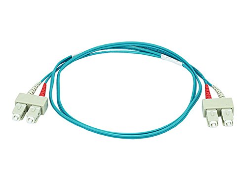 Monoprice Om3 Fiber Optic Cable - 50 Meter - Aqua | Sc/Sc, Ul, 50/125 Type, Multimode, 10Gb, Corning, Ideal For 10 Gigabit Ethernet (Gbe) Networks #TOP1