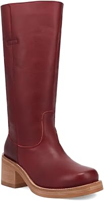 Dingo Womens Vagabond Round Toe Pull On Casual Boots Knee High Mid Heel 2-3