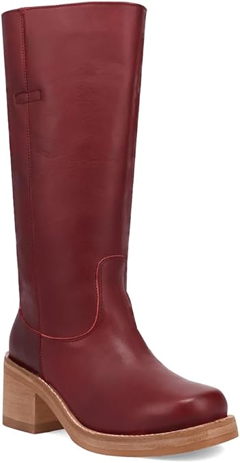 Dingo Womens Vagabond Round Toe Pull On Casual Boots Knee High Mid Heel 2-3