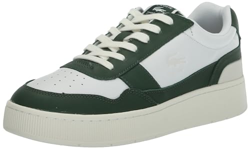 Lacoste Men's ACECLIP Premium Sneaker, GRN/WHT, 11.5