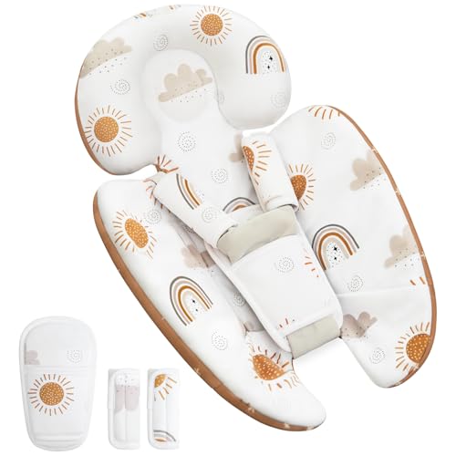 Image of Infant Insert Compatible with 4moms Mamaroo and RockaRoo Swing, Newborn Insert Head & Body Support Cushion,Breathable Soft Fabric, Reversible Design, Machine Washable, Rainbow