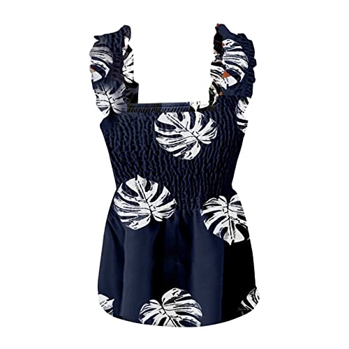 De Las Mujeres Verano Otoño Bandeau Chaleco Plisado Ahumado Vendaje Tanque Casual Delgado Cosecha Ci