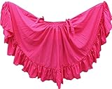 Trade MX Folkloric Mexican, Flamenco, Bomba y Plena and Belly Dance Skirts for Women and Girls (Choose Size and Color) Pink