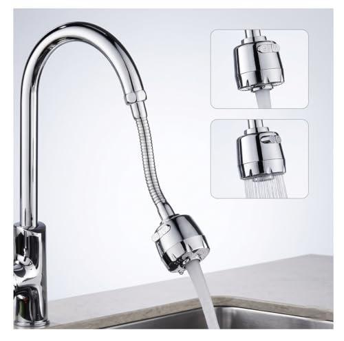 Image of ALTURAS Kitchen Tap Extender, 360 Rotating Faucet Extension for Kitchen Sink & Basin, Adjustable Water Flow