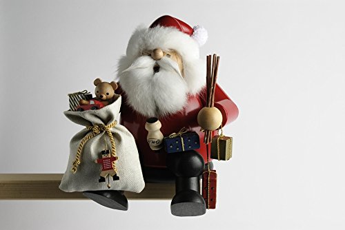 Figurine homme d'encens de Noël bonhomme fumeur 26 cm