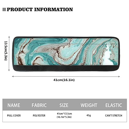Forchrinse Teal Marble Print Refrigerator Door Handle Cover Set Of 4,Keep Kitchen Appliance Clean From Smudge,Fingerprint And Dust Cover,Suitable For Dishwasher,Ovens #TOP1