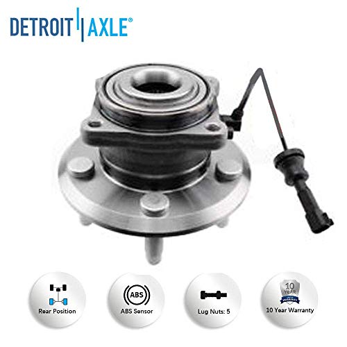 Detroit Axle - Rear Wheel Hub & Bearing Replacement For 2010-2017 Chevy Equinox Gmc Terrain - 2Pc Set #TOP3