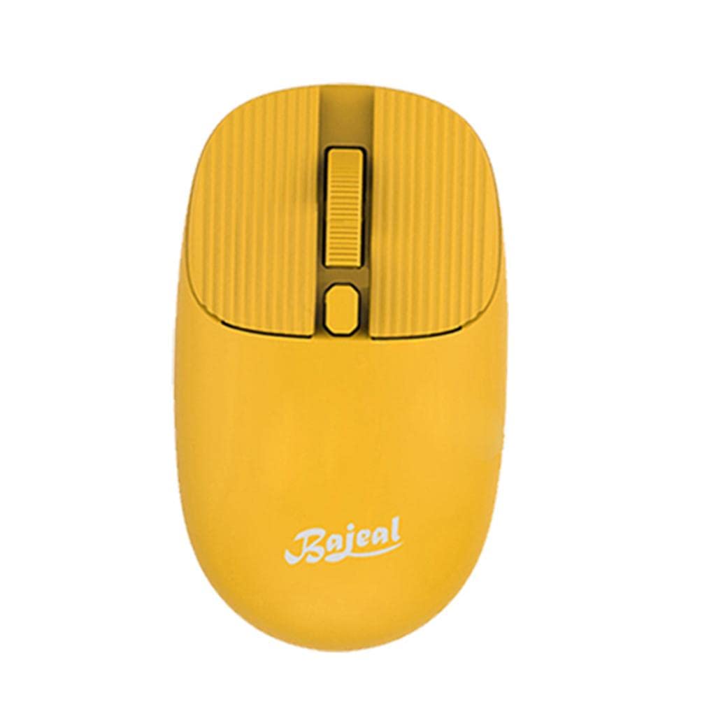 Wireless Mouse w/USB Receiver Portable 1200DPI Noiseless Click 3 Buttons Yellow-image-37