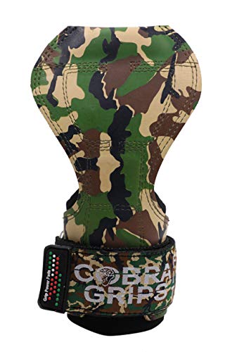 Image of Cobra Grips Weight Lifting Gloves with Adjustable Neoprene Padded Wrist Wraps - Heavy Duty Alternative to Power Lifting Hooks for Deadlifts