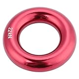 RASTKY Anillo de Escalada Redondo de Aleación de Aluminio Duradero Resistencia a la Corrosión para Exploración de Cuevas Anillo de Aleación de Aluminio de Alta Tenacidad para Escalada(Plata) (Rojo)