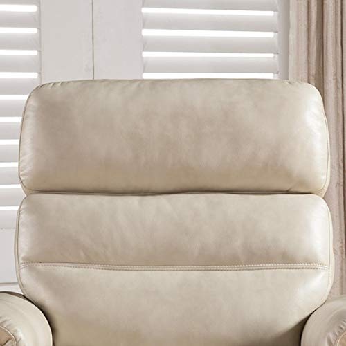 Ac Pacific Contemporary Faux Leather Upholstered Rail Power Reclining Lift Living Room Gaming Chair, Cream #TOP6