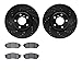 Dynamic Friction Company Front Brake Rotors-Drilled and Slotted-Black with 5000 Euro Ceramic Brake Pads 8602-67002