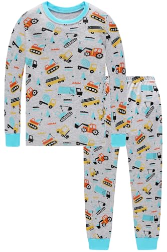 Image of Dolphin&Fish Boy Pajamas Toddler Kids Pjs Set Cotton Soft Clothes Sleepwear | Long Sleeve Elastic Cuffs,Stretch breathable,Dinosaur Space Print Options
