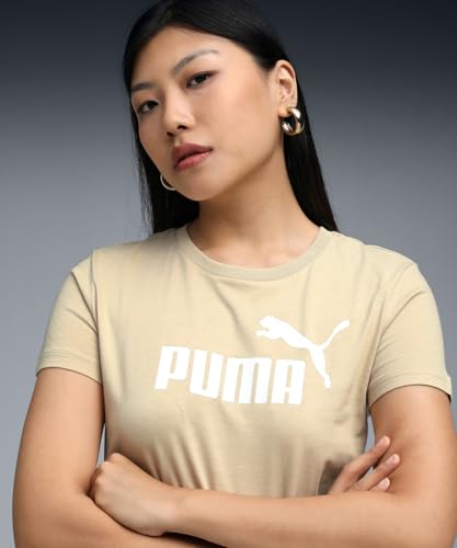 Image of Puma Women Cotton Letter Print Regular Fit Tees