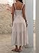 ANRABESS Womens Summer Midi Dresses Casual Striped Plaid Sleeveless Flowy Maxi Dress 2026 Beach Vacation Sundress Light Brown White Stripe Mediun
