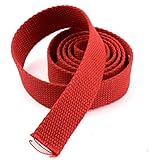 DUAYENDUS Canvas Ribbon, Polyester Cotton Webbing Strap 20mm x 5m Multicolor(Red)