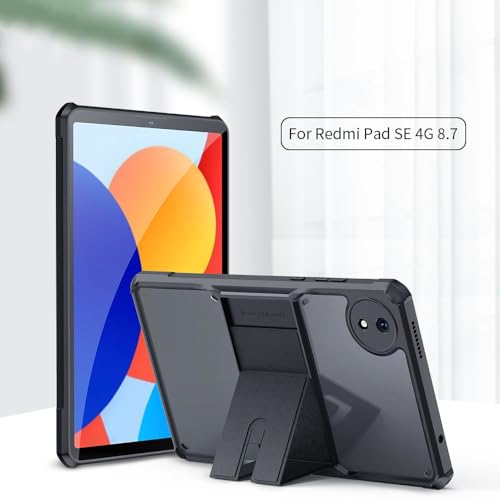 Coque rigide claire pour Redmi Pad SE 8.7 avec support haute finition
