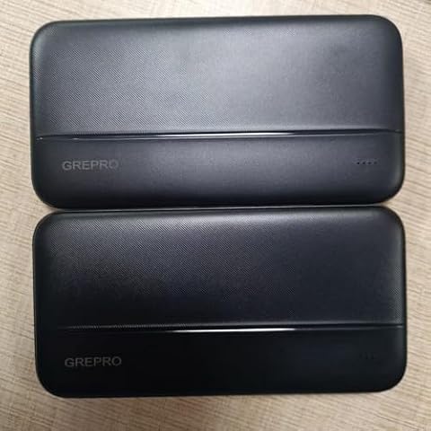 GREPRO Power Bank, 2 Pack 10000mAh Portable Charger USB C in&Out, Powerful External Battery Pack for All Smartphones Cover