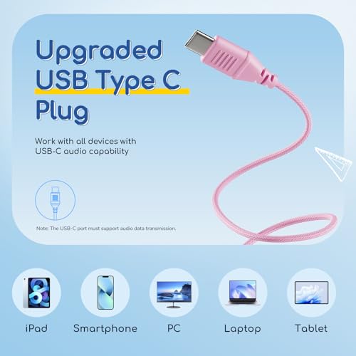 Image of EarFun K1 Kids Headphones Wired with Mic, USB Type C Headphone for Kids
