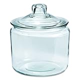 Oneida 69832T Heritage Hill Glass Jar With Lid, 3 Quart, Clear, Glass Lid