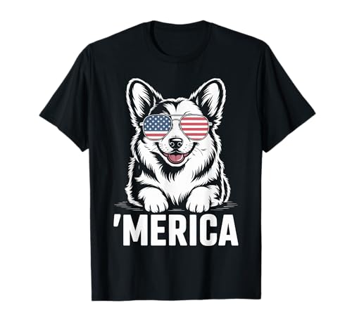 Pembroke Welsh Corgi 4th of July ‘Merica Patriotic T-Shirt