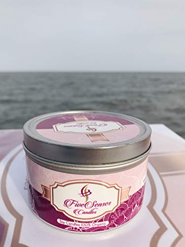 FiveSenses Organic Soy Scented Candles, Prickly Pear and Fruits