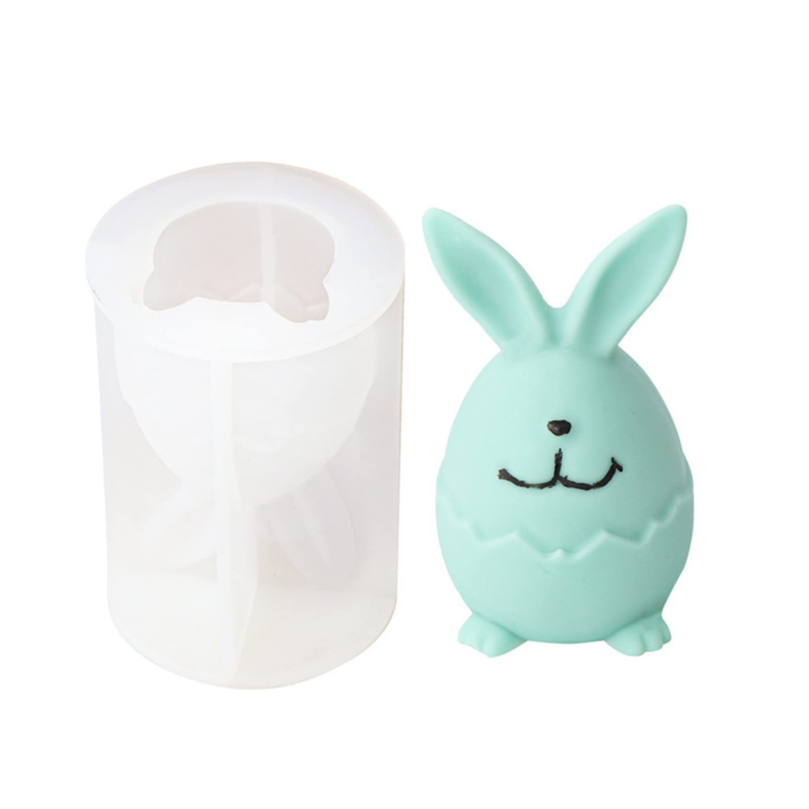 Alksubbm Soap Molds Rabbits Craft Mold Flexible Soap Cute Rabbits Making Supplies Painting Model