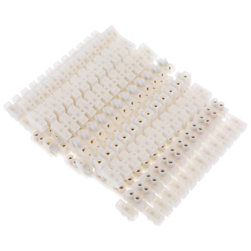 Bornier à barrière 12 positions bloc électrique blanc double rangée polyvalent, x20