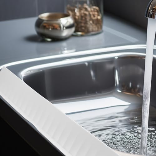 Ciieeo Silicone Kitchen Sink Splash Guard 20.07X2.75X1.69In with Suction Cup Baffle Board for Water Spill Protection on Countertops and Floors by Ciieeo - Image 7