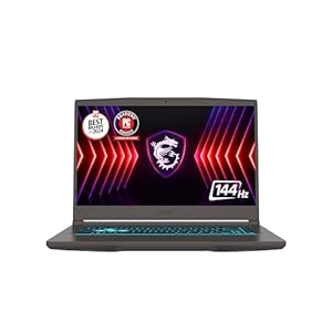 MSI Thin A15 15.6” 144Hz FHD Gaming Laptop: Ryzen 5-7535HS, NVIDIA Geforce RTX 2050, 8GB DDR5, 512GB NVMe SSD, Cooler Boost 5, Win 11: Black B7UCX-218US