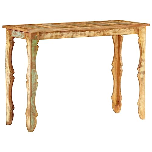 CFODOJ Mesas, mesas de acento, mesas auxiliares, mesa de consola, 110 x 40 x 76 cm, madera maciza reciclada