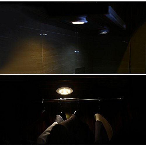 image for uxcell Tap Lights Battery Powered Touch Sensor LED Lamp Push Night Lig