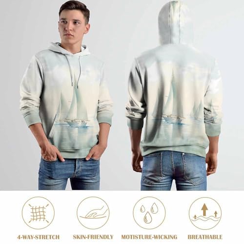 Coastal Sailing Seascape Boats Adult Hoodies Long Sleeve Shirts Sweatshirt Casual Pullover Hooded for Women Men4