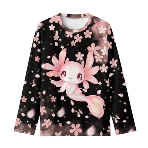 Image of WELLFLYHOM Long Sleeve T-Shirt for Boys Girls 3-16 Years Old Tee Tops Crewneck Pullover Shirts Fall Outfits