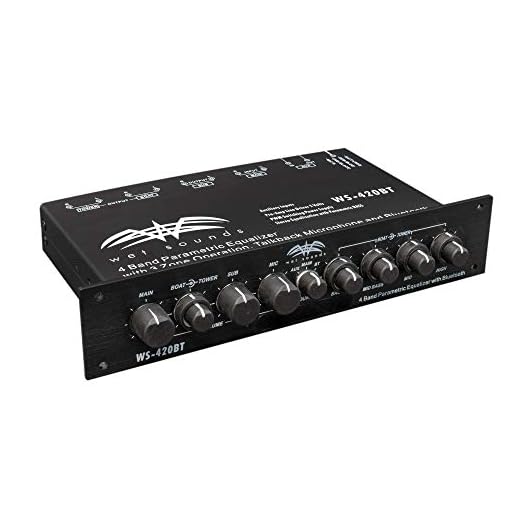Wet sounds WS-420BT 4-Band Parametric EQ with Bluetooth Three Zone Control (Renewed)