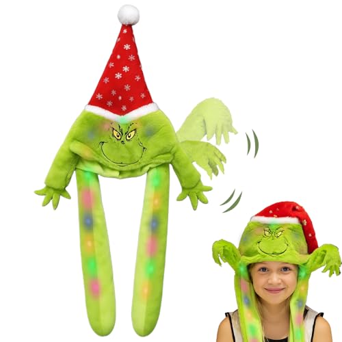 Bewegliche Weihnachtsmütze 15 YeahBoom Beweglicher Ohr-Kaninchen-Hut,Hasen Mütze,Plüsch Bunny...