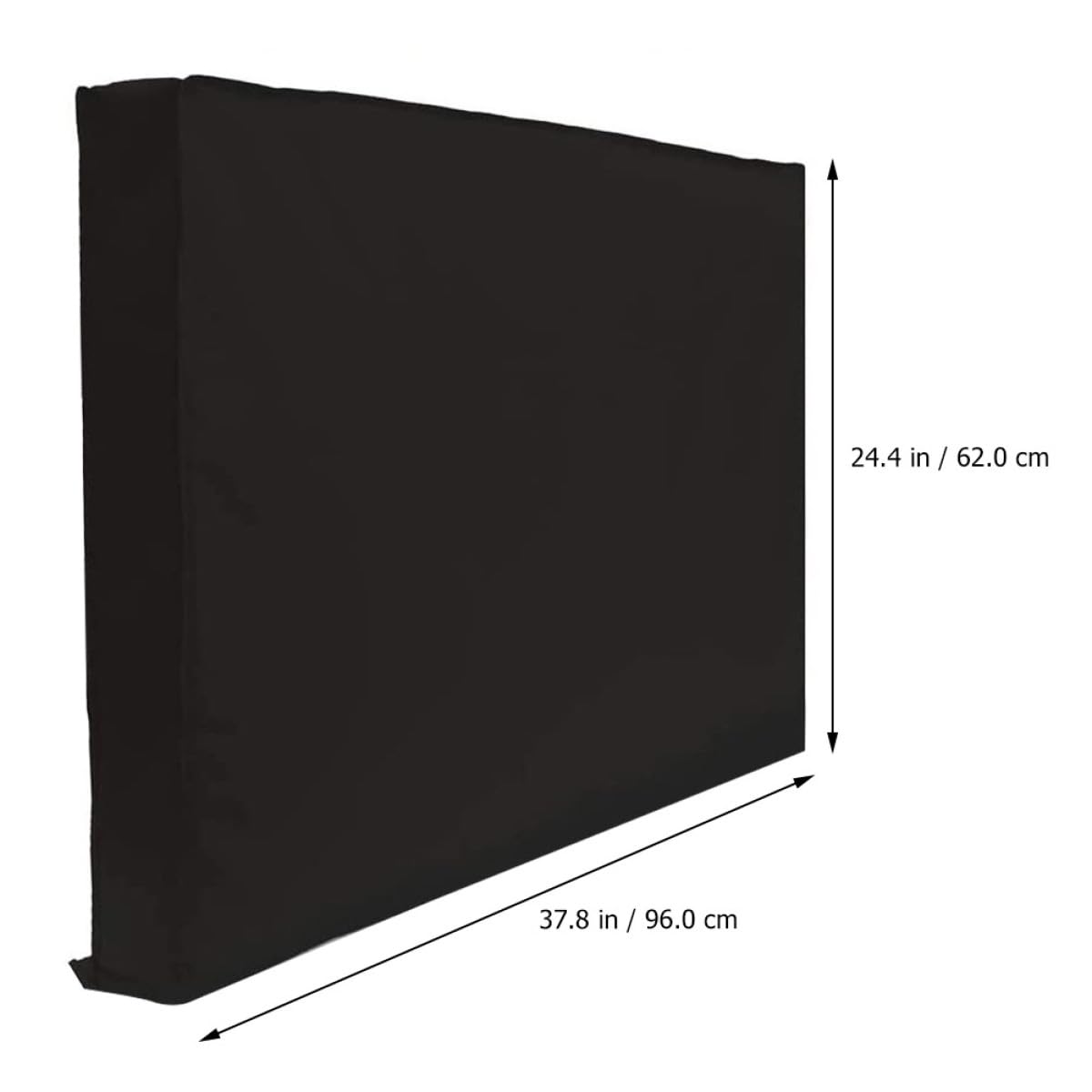 Copertura Tv 36-38 Pollici con Pellicola Protettiva in Pvc Trasparente, Protezione Anti-intemperie per Televisori da Esterno, Chiusura a Strappo con Doppia Cucitura e Tasca