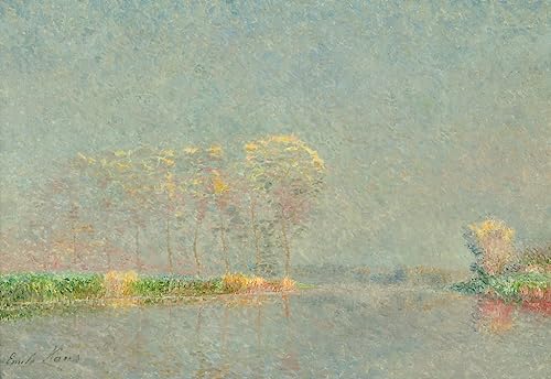 Brouillard sur la Lys d'Emile Claus toile murale abstraite - Impression affiche salon 60x90cm